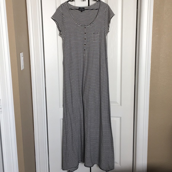Angie Dresses & Skirts - ANGIE navy and gray stripe maxi dress